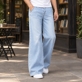 Graham Wide Leg Pants - Ice Blue