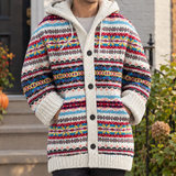 Edmund Hooded Cardigan - White