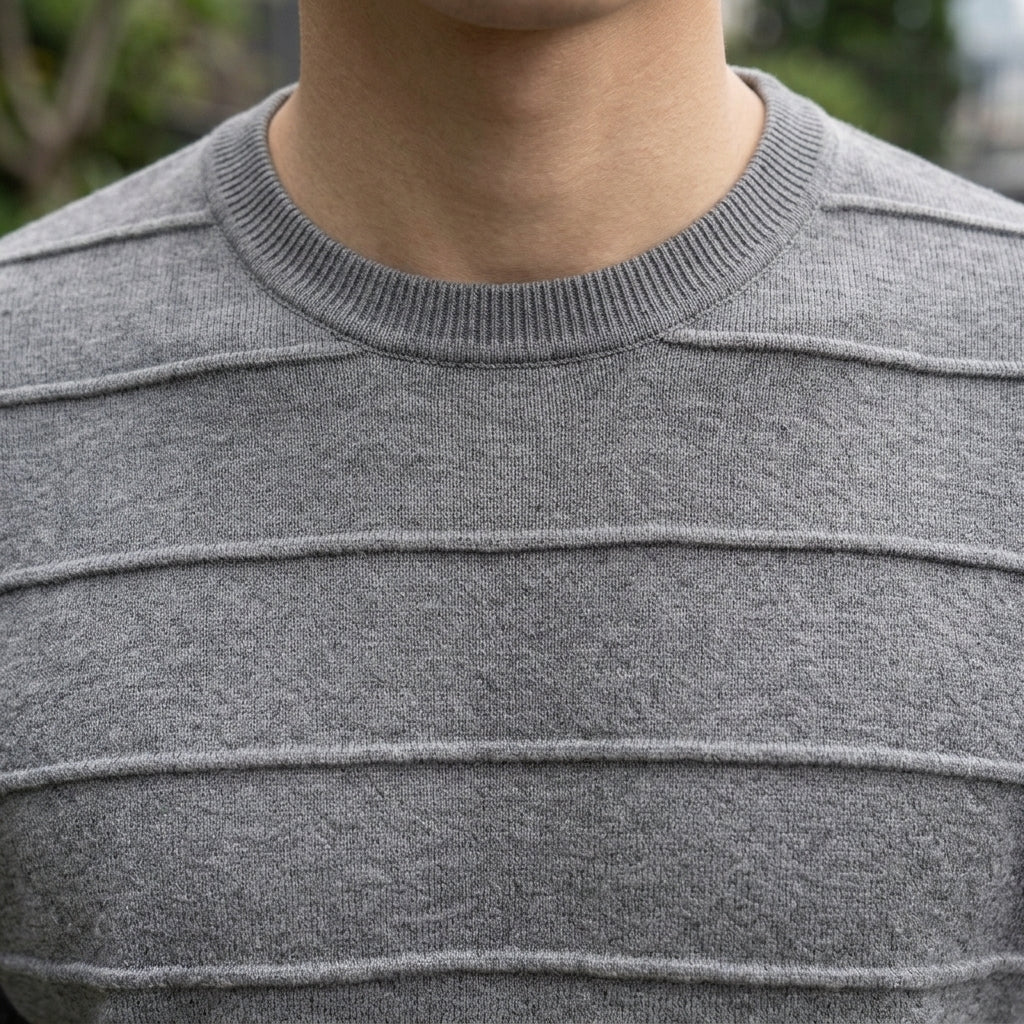 Sofia Striped Knit Top - Lead Product Detail