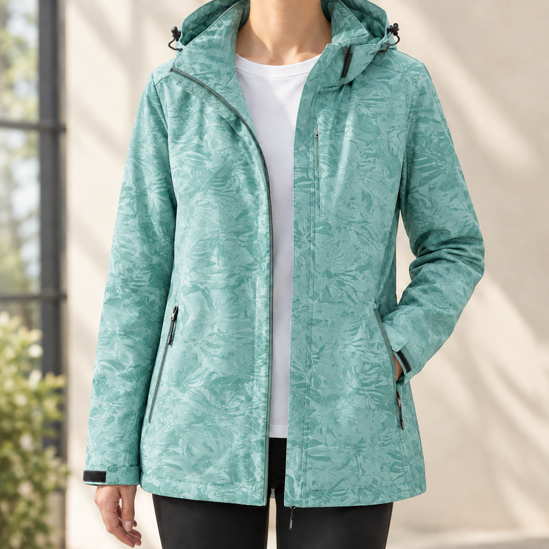 Valeria-Grace Hooded Jacket - Green