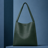 Conti Pebbled Shoulder Bag - Green