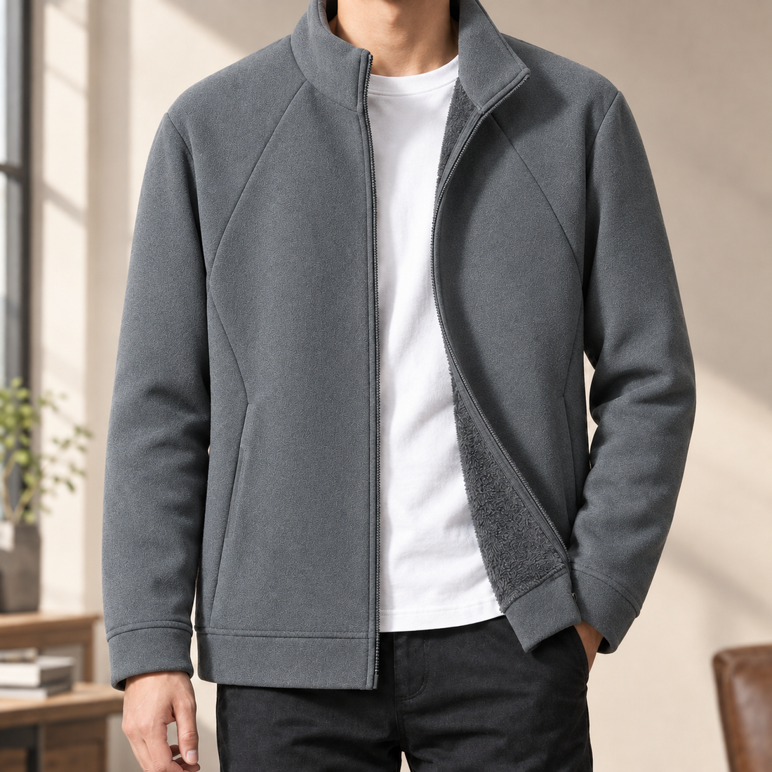 Montague Fleece Zip Jacket - Gray