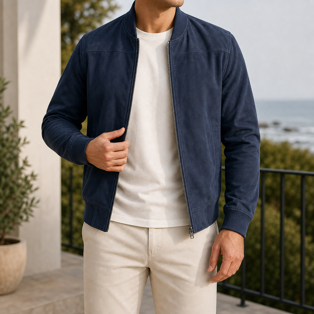 Vaughn Bomber Jacket - Navy