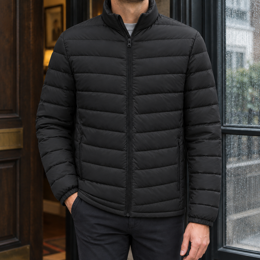 Colm Quilted Jacket - Black