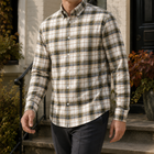 Beige Olive Plaid