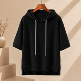 Laurent Short Sleeve Hoodie - Black