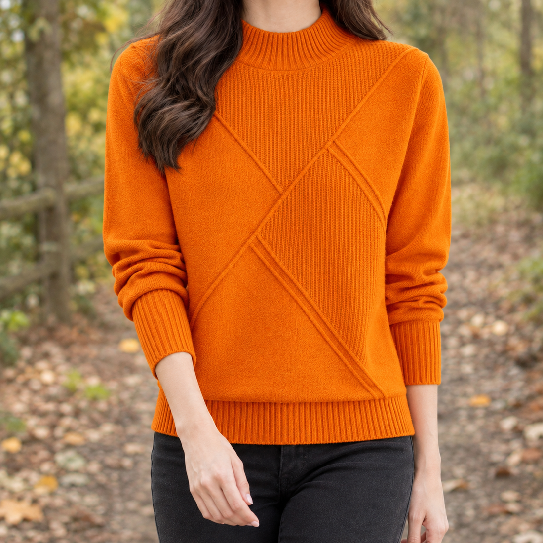 Paloma-Claire Textured Sweater - Orange
