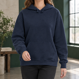Joy-Hope Relaxed Hoodie - Navy
