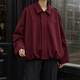 Serena-Mae Balloon Hem Jacket - Burgundy