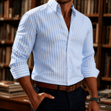 Beckett Striped Shirt - Light Blue