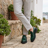 Valente Double Monk Shoes - Green