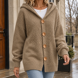 Katherine-June Hooded Cardigan - Camel