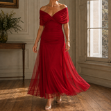 Lydia-Hope Wrap Maxi Dress - Red
