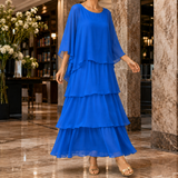 Amelie Tiered Maxi Dress - Cobalt Blue