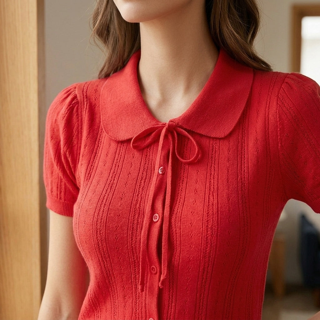 Giulia Pointelle Cardigan - Lead Product Detail