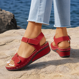 Amalfi Adjustable Sandals - Red