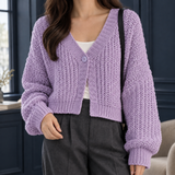 Sibylla Chunky Cardigan - Purple