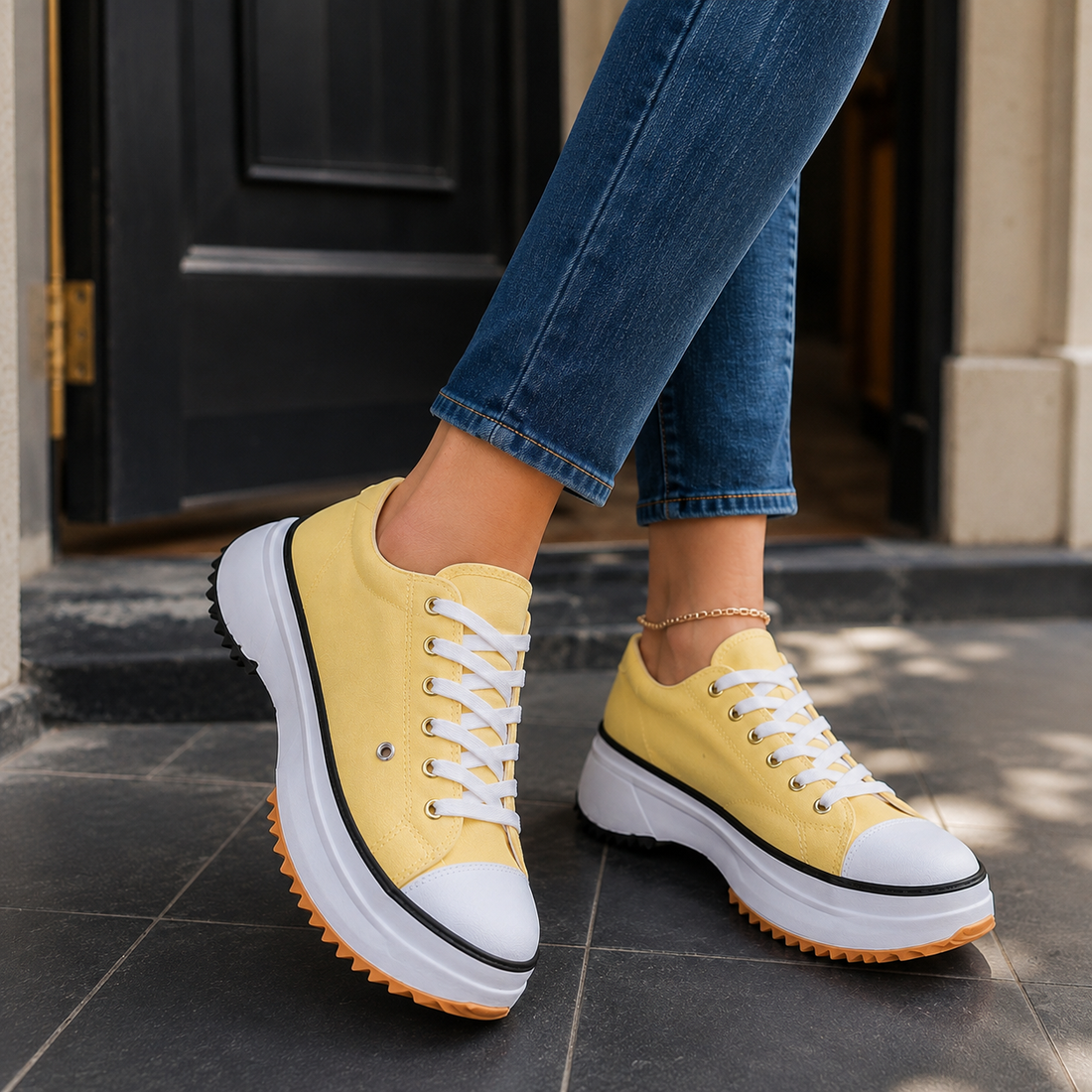 Ravello Platform Sneakers - Yellow