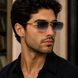 Mateo Rimless Sunglasses - Gray
