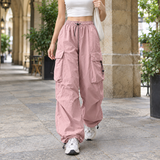 Charlotte-Belle Relaxed Cargo Pants - Pink