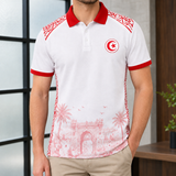 Alphonse Tunisian Polo - White Red