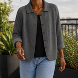Soraya-Lane Collared Sweater - Gray