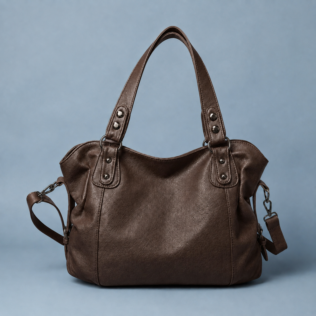 Fiorini Studded Hobo Bag - Brown