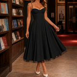 Tamsin-Skye Corset Midi Dress - Black