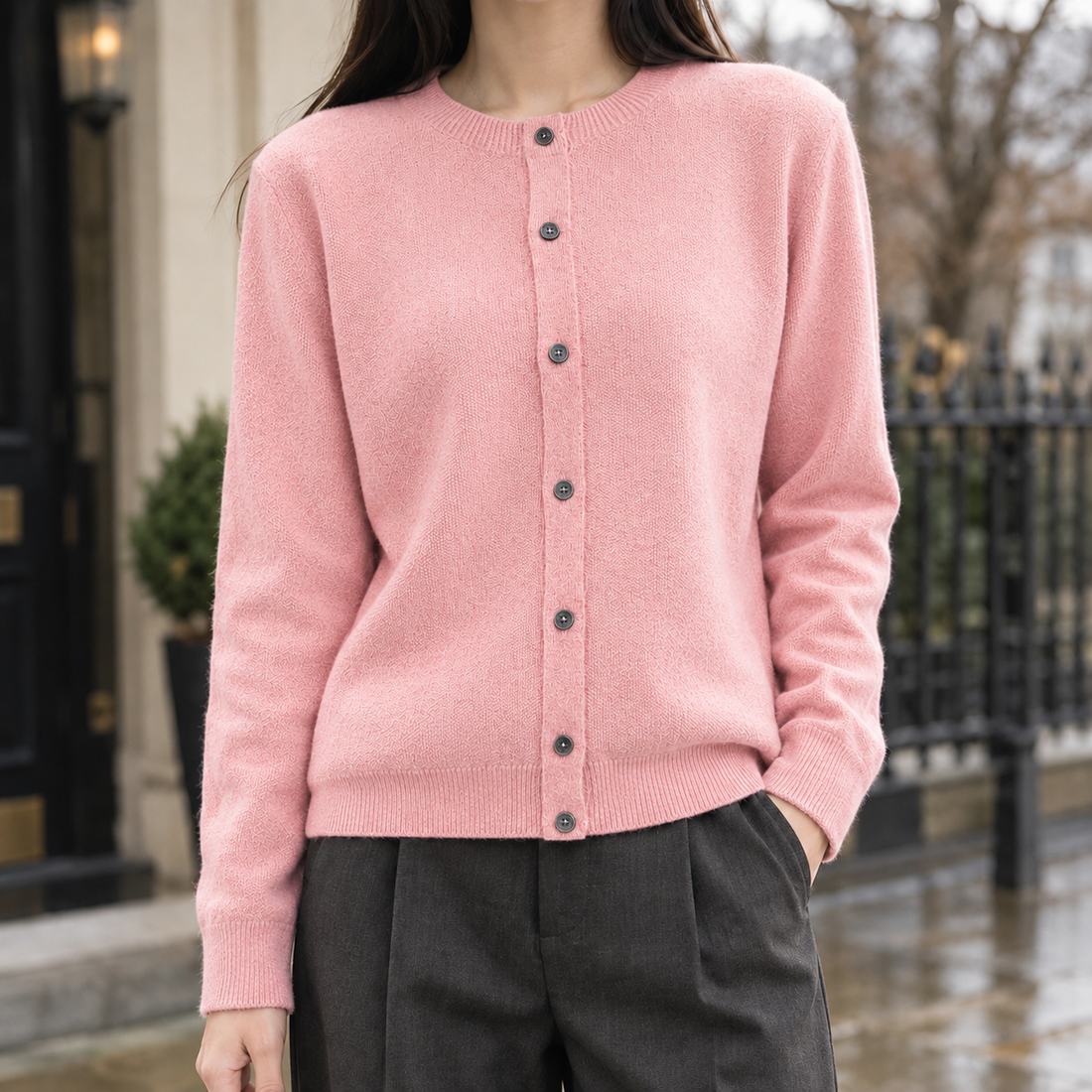 Astrid-Kate Wool Cardigan - Pink