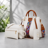 Accardi Four-Piece Handbag Set - Cream