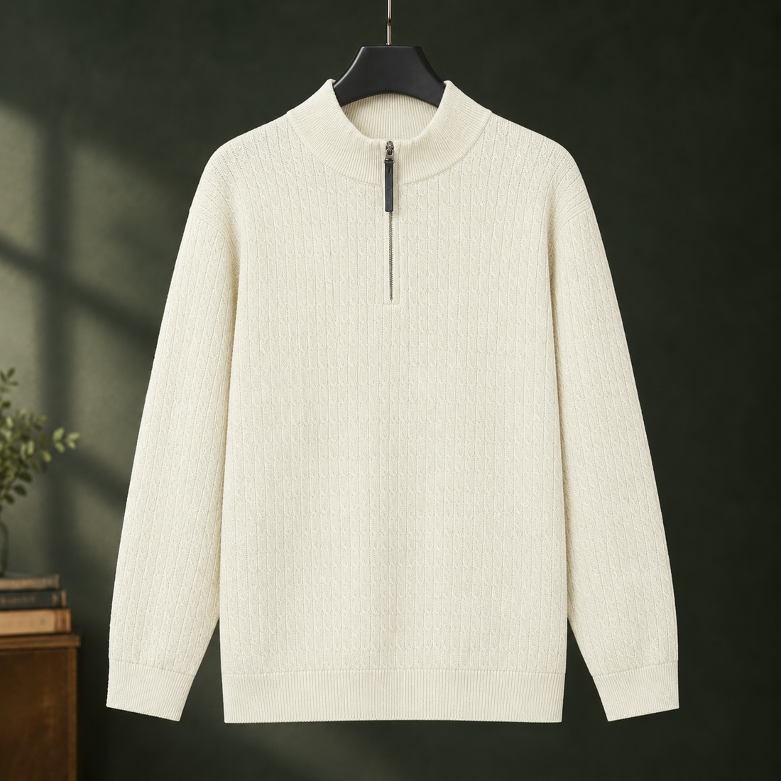 Lucas Half-Zip Sweater - Apricot