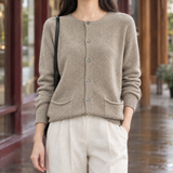 Thomasina Pocket Cardigan - Raw Camel