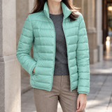 Mabel-Grace Cashmere Puffer Jacket - Pea Green