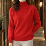 Hildegarde Turtleneck Sweater - Red