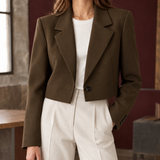 Zelda-Faye Cropped Jacket - Brown