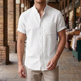 Hudson Mandarin Shirt - White