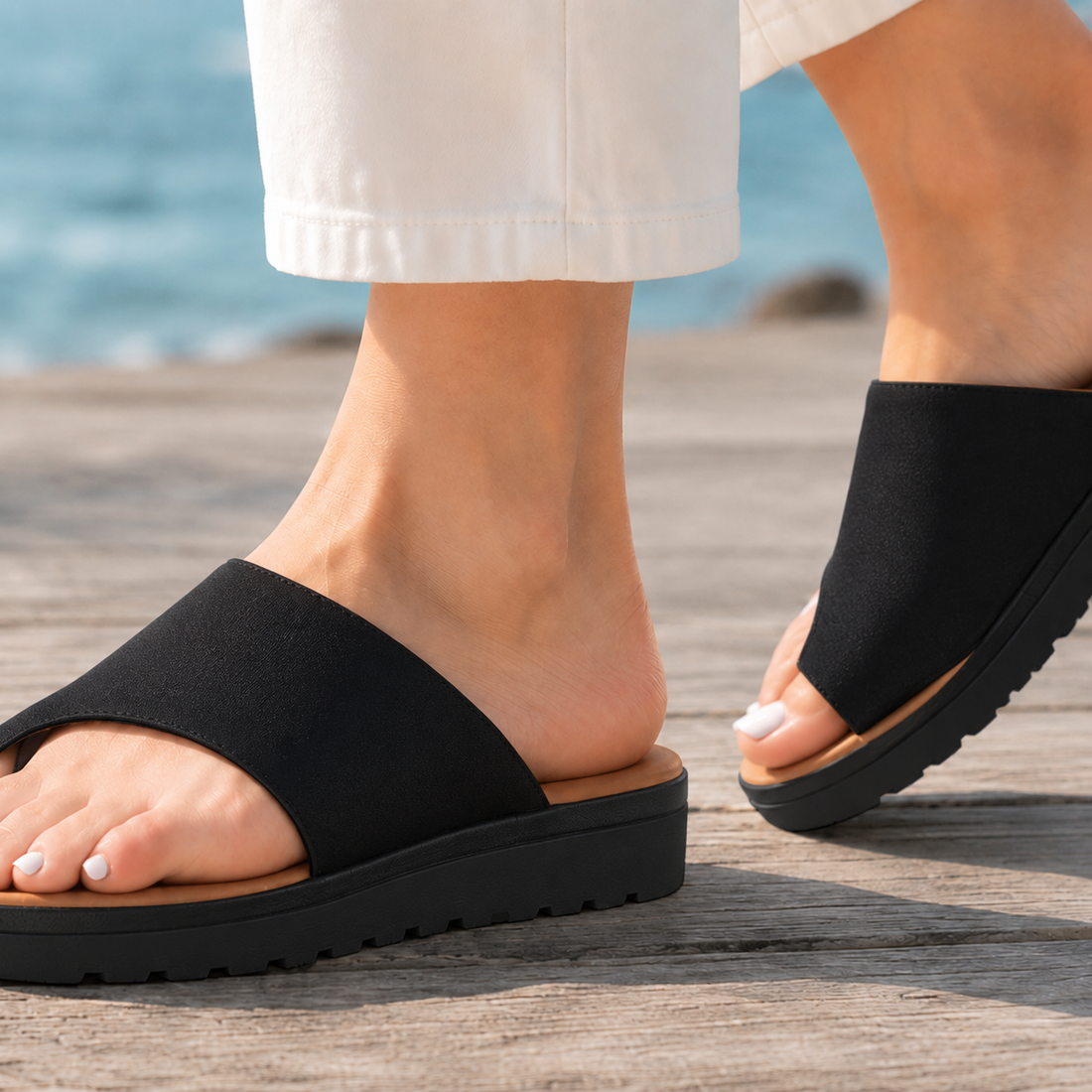 Navarro Orthopedic Sandals - Black