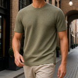 Caleb Textured T Shirt - Khaki