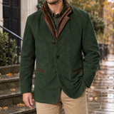 Adrian-James Layered Collar Jacket - Green