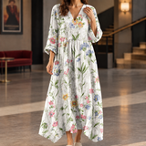 Carlotta Printed Maxi Dress - White Floral