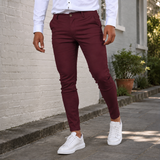 Carter Slim Pants - Burgundy