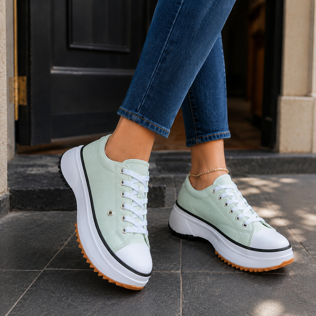 Ravello Platform Sneakers - Green