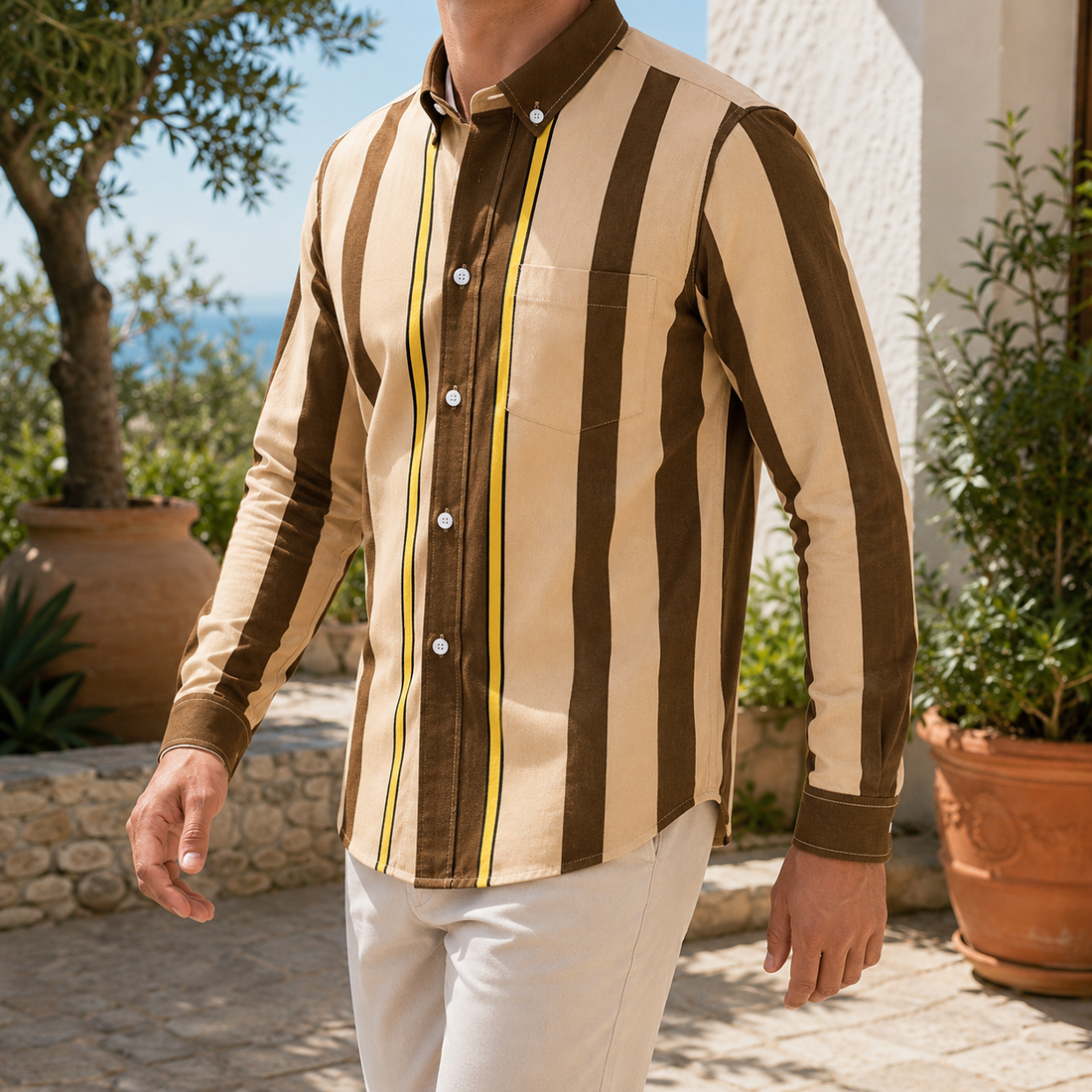 Wyatt Button Down Shirt - Brown