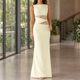 Gillian Lace Panel Dress - Light Yellow