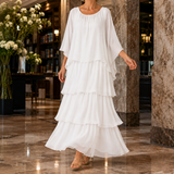 Amelie Tiered Maxi Dress - White