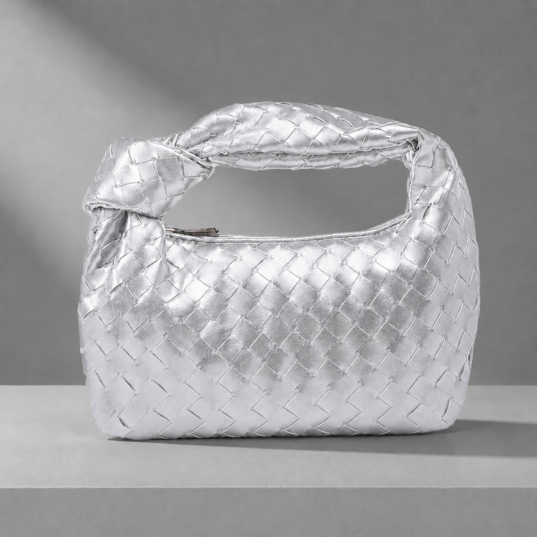 Chianti Woven Mini Handbag - Silver