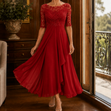 Tallulah Lace Maxi Dress - Red