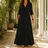Simone Embroidered Maxi Dress - Black