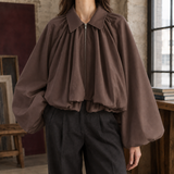 Manon-Elise Balloon Jacket - Brown
