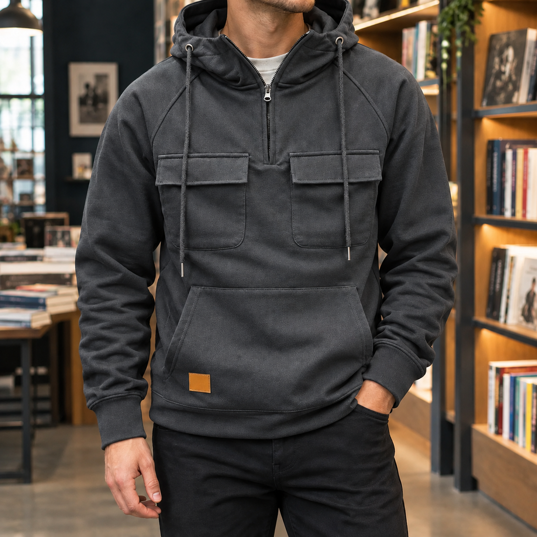 Boniface Utility Hoodie - Dark Gray